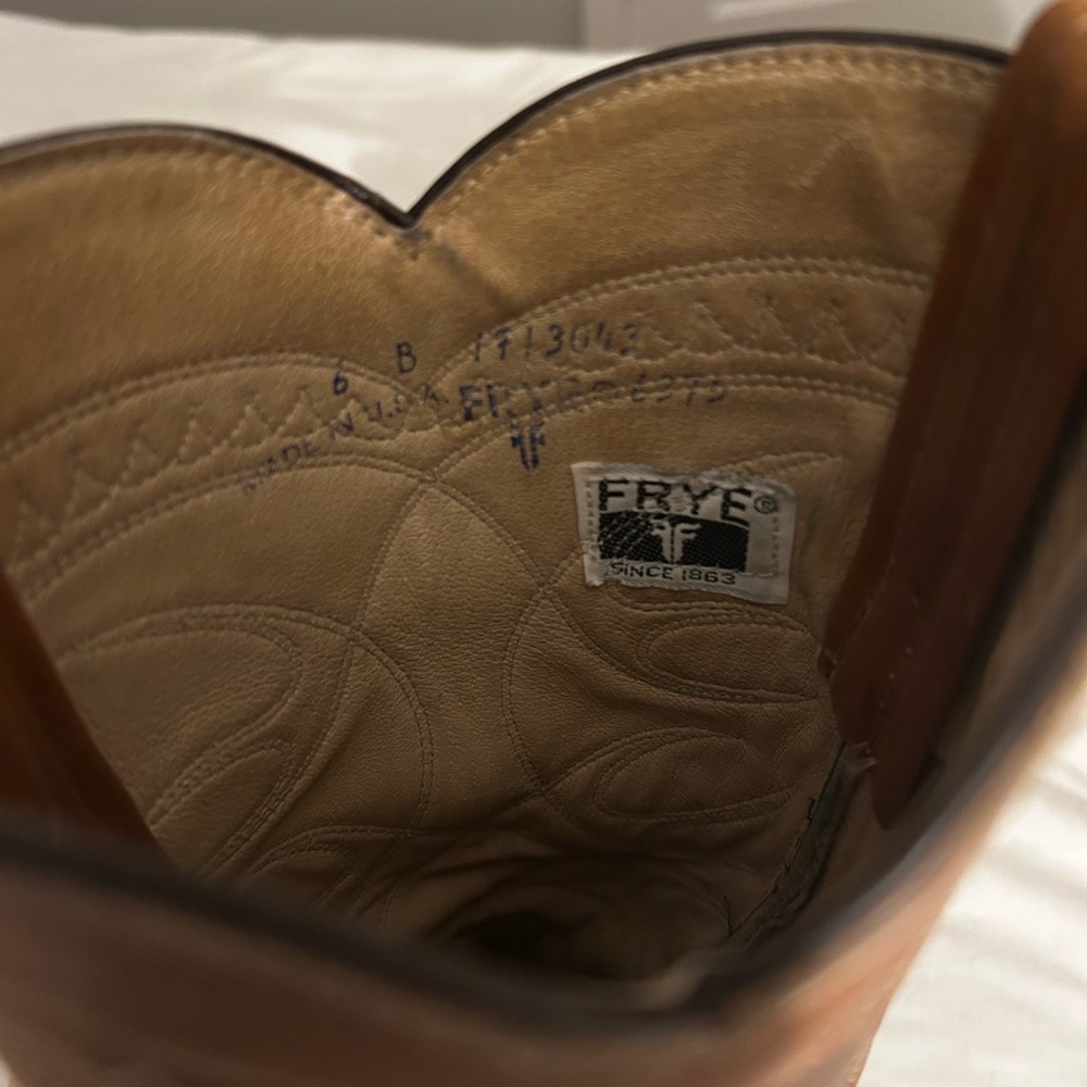 Frye brown leather western cowboy boot - Picture 6 of 6